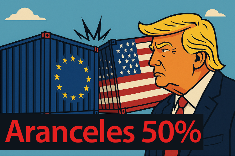  Trump ataca con aranceles del 50% a la Unión Europea y Bitcoin retrocede